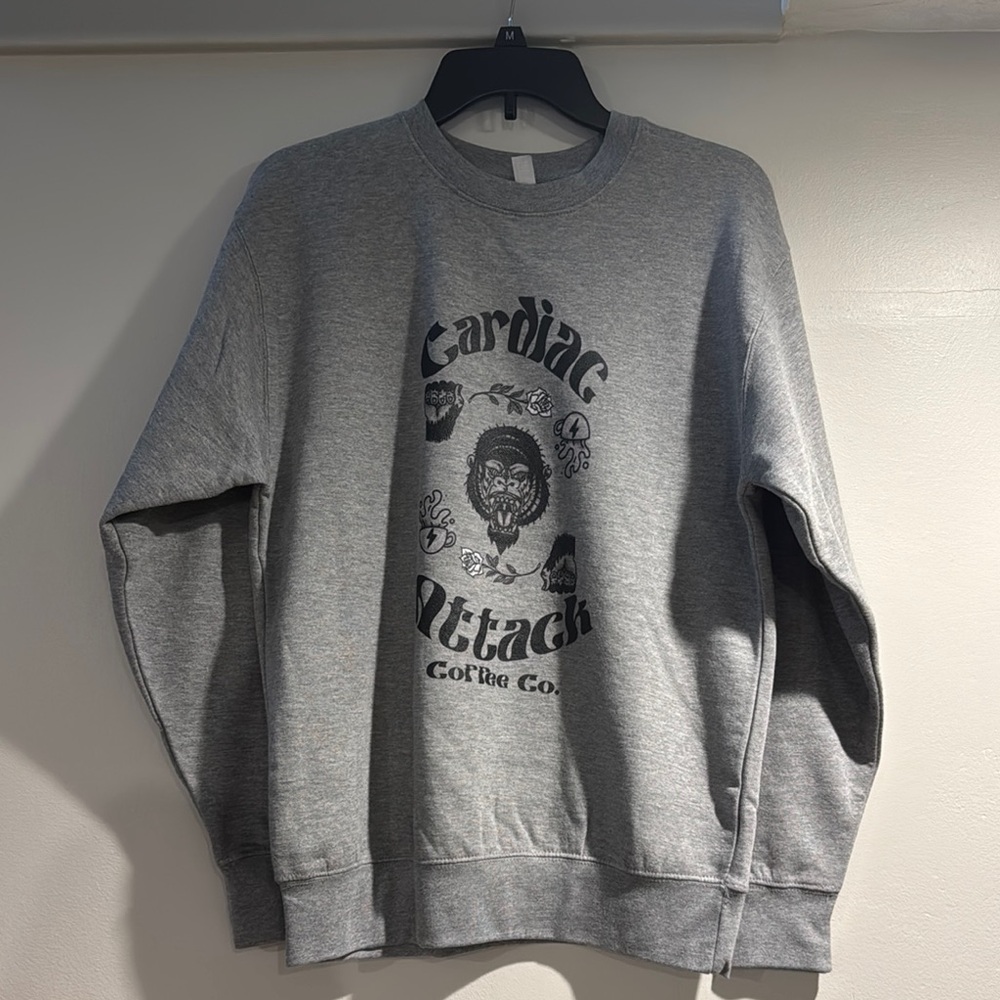 cardiac attack coffee merch crewneck size m